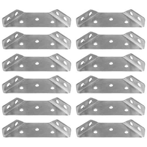 Uonlytech 12Sätze Eckverbinder Multifunktionale Möbelhalterungen Hochwertige Schrank Eckstreben Einfache Installation und Hohe Stabilität für Hängeschränke und Möbel von Uonlytech