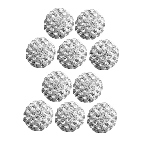 Uonlytech 150 Stück Strassperlen Basteln Blau runden Strass-Abstandsperlen real Perlenabstandshalter für die Schmuckherstellung DIY-Schmuckperlen aus Polymer-Ton Silver von Uonlytech