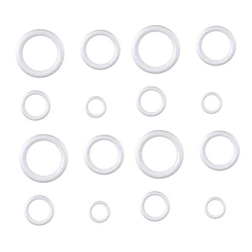 Uonlytech 16Stücke DIY Weihnachtskranz Zubehör Donut Bastelringe für Dekorationen und Bastelprojekte von Uonlytech