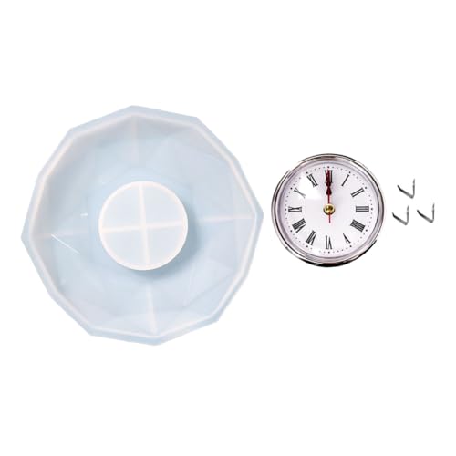 Uonlytech 1Satz DIY Silikonform für Polygonale Uhr mit Silbernem Uhrwerk und Clips für Epoxidharz Gestaltung Vielseitige Bastelprojekte und Kreative Handwerksarbeiten Uonlytech 1Satz DIY Silikonform für Polygonale Uhr mit Silbernem Uhrwerk und Clips für Epoxidharz Gestaltung Vielseitige Bastelprojekte und Kreative Handwerksarbeiten von Uonlytech