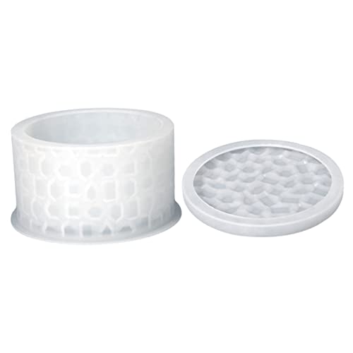 Uonlytech 1Satz DIY Silikonform für Runde Aufbewahrungsboxen Flexible Epoxidharz Gießform Leicht Entformbar für Schmuck und Handwerksprojekte Langlebig und Einfach zu Reinigen von Uonlytech