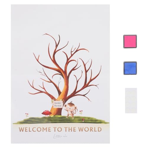Uonlytech 1Satz Fingerprint Baum für Geschlecht Offenlegung Party Poster Stempelkissen Einzigartige Dekoration für Babyparty und Gender Reveal Feier Uonlytech 1Satz Fingerprint Baum für Geschlecht Offenlegung Party Poster Stempelkissen Einzigartige Dekoration für Babyparty und Gender Reveal Feier von Uonlytech