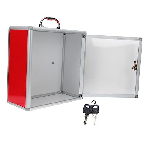 Uonlytech 1Satz Metall Fundraising Box mit Schlüssel Kreative Briefkiste für Geldgeschenke Vorschläge und Spenden Wandmontage oder Tischplatzierung Langlebig und Sicher von Uonlytech