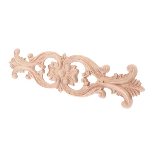 Uonlytech 1Stück Holz Geschnitzte Applikation Dekorative Möbel Onlay für Schrank und Kommode Khaki Kreative Wand und Möbeldeko für Wohnzimmer und Flur von Uonlytech