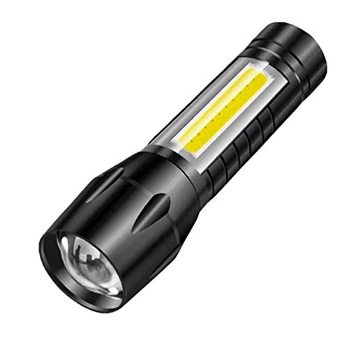 Uonlytech 1stück Mini Led Taschenlampe Aufladbare Tragbare Cob Zoom-taschenlampe Für Outdoor-aktivitäten Camping Und Notfälle Kompakt Leicht Usb-ladbar Einstellbarer Fokus von Uonlytech