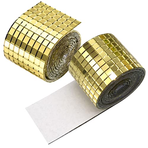 Uonlytech 2 Rollen Spiegelmosaikaufkleber Wände Wand Kunsthandwerk selbstklebende Spiegelfliesen klein Fliesenaufkleber selbstklebend dekorative Abziehbilder Glasfaser Golden Uonlytech 2 Rollen Spiegelmosaikaufkleber Wände Wand Kunsthandwerk selbstklebende Spiegelfliesen klein Fliesenaufkleber selbstklebend dekorative Abziehbilder Glasfaser Golden von Uonlytech