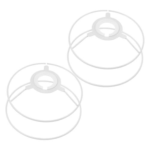 Uonlytech 2 Sätze DIY Lampenschirmrahmen aus Rostfreiem Metall Runder Lampenschirmhalter Vielseitig Einsetzbar für Tischlampen Einfache Montage für Zuhause und Cafédekoration von Uonlytech