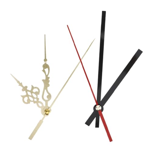Uonlytech 2 Sätze DIY Wanduhr Zeiger Metall Uhrzeiger mit Hohlraum Design Leicht zu Montieren für Handgemachte Uhren Reparatur Bastelprojekte Schwarz von Uonlytech