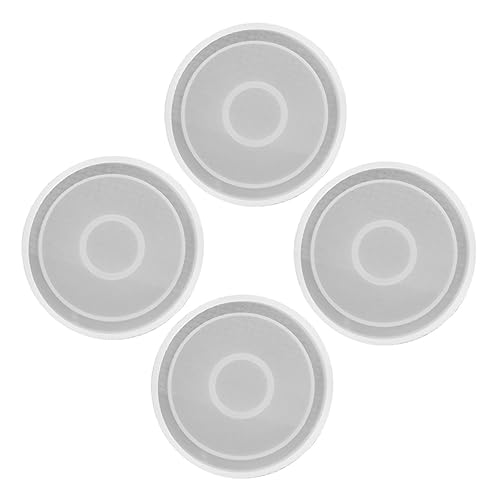 Uonlytech 2 Sätze Kristall-epoxy-form Dekoration Hübsche Untersetzer Silikonform Silikonmuffinformen Tassenmattenform Selber Machen Untersetzerform Selber Machen Kieselgel Weiß 4 Stücke * 2 von Uonlytech