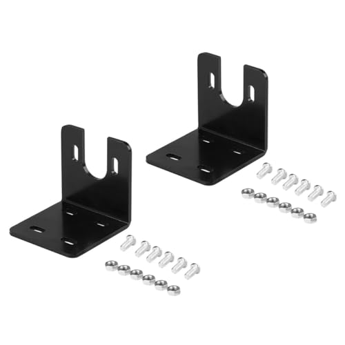 Uonlytech 2 Sätze Mini Motorhalterung aus Metall mit Schrauben und Muttern Rostbeständige Getriebemotor halterung Pulverbeschichtete Motorbefestigung Einfache Montage Geeignet für Kleine von Uonlytech