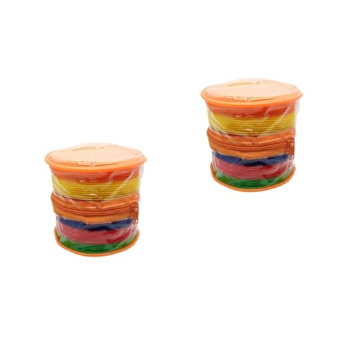 Uonlytech 2 Sätze Nylon Selbstklebende Runde Aufkleber Für Teppiche Wasserdichtes Klebeband Dunkelgrün Orange Rot Hellblau Gelb Und Helllila Für Aktivitäten Und Indoor 48 Stück * 2 von Uonlytech