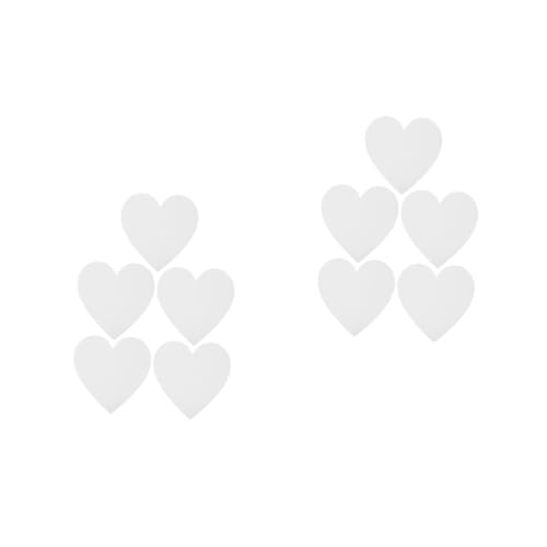 Uonlytech 2 Sätze Ölgemälde Tafel Herzförmig Zeichenblock Leinwandtafeln Zum Malen Baumwollherz Maltafel Wiederbeschreibbare Herzen Herzform 5 Stücke * 2 von Uonlytech