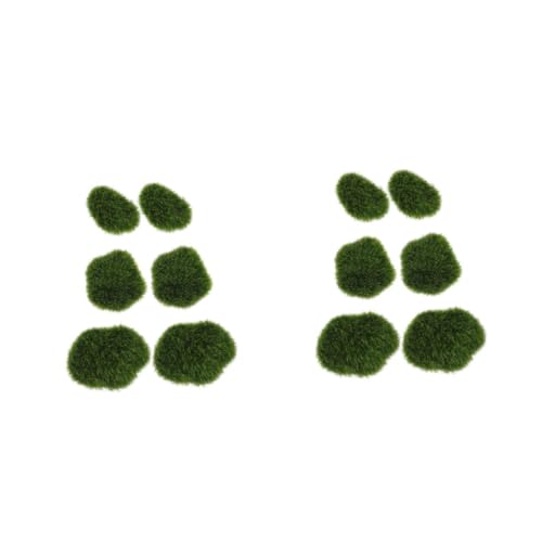 Uonlytech 2 Sätze Teiliges Simulierte Moossteine Für Pflanzenwand Dekorative Mikrolandschafts Ornamente Künstliche Moosstein Requisiten Für Bonsai Und Blumenpflanzen 6 Stücke * 2 von Uonlytech