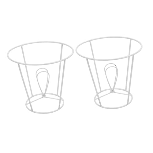 Uonlytech 2 Stück DIY Lampenschirm Gestell aus Eisen Einfacher Konischer Lampenhalter Rostbeständig Leicht Montierbar für Pendelleuchten Tischlampen und Wohnraumdeko von Uonlytech