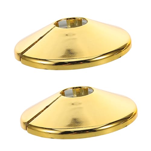 Uonlytech 2 Stück Eckventil für Wasserleitungen abfluss abdeckung heizkörper abdeckung Abdeckungen für Heizungsrohre heizungsrohr abdeckung Wasserhahn Platte Rohrabdeckungsflansch PVC Golden von Uonlytech