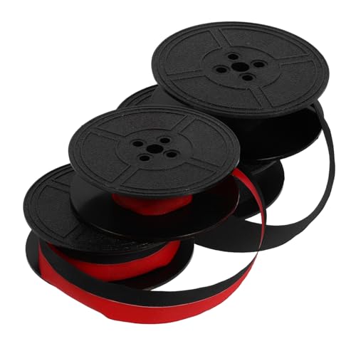 Uonlytech 2 Stück Farbbandtinte für Schreibmaschinen Stechuhren für Mitarbeiter Kleiner Unternehmen EL Thermal- Druckkamera tragbare Schreibmaschine Digitale Schreibmaschine Pos-Band Nylon von Uonlytech