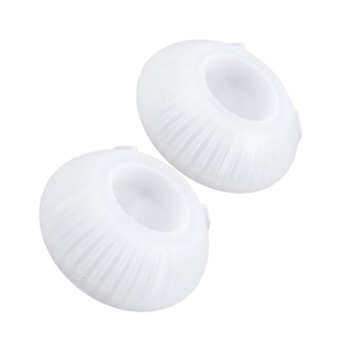 Uonlytech 2 Stück Kerzenbehälterform DIY Kerzenhalter Dekorative Kerzenhalter Hochwertige Silikonform Wiederverwendbare Silikonformen Kugelschimmelpack Duftdiffusorhalterform Kieselgel Weiß von Uonlytech