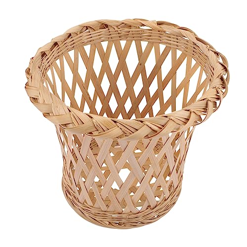 Uonlytech 2 Stück Lampenschirm heitzung beheizt aufladbare lampen umhängelampe deckenleuchtee Deckenlampe runden bunt Schatten Pendelleuchtenabdeckung hängende Lampenabdeckung Bambus Beige von Uonlytech