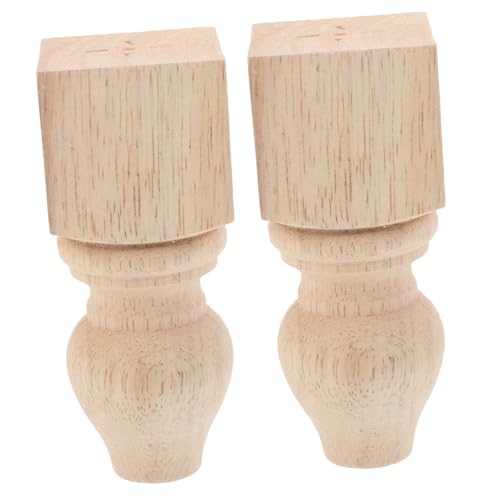 Uonlytech 2 Stück Massivholz Möbelbeine Quadratische Sofabeine aus Unvollendetem Hartholz Stabile Möbelfüße für Sofa Tisch Schrank Einfache Montage Robuste und Wackelfreie Unterstützung von Uonlytech