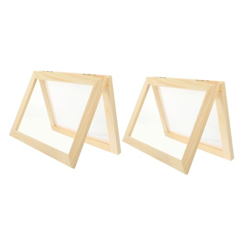 Uonlytech 2 Stück Materialpaket für Holzkunst-Bilderrahmen Rahmen zum Selbermachen von Papier Bausatz Bastelpapier für Herstellung Papierrahmen Papiersieb hölzern Khaki Uonlytech 2 Stück Materialpaket für Holzkunst-Bilderrahmen Rahmen zum Selbermachen von Papier Bausatz Bastelpapier für Herstellung Papierrahmen Papiersieb hölzern Khaki von Uonlytech