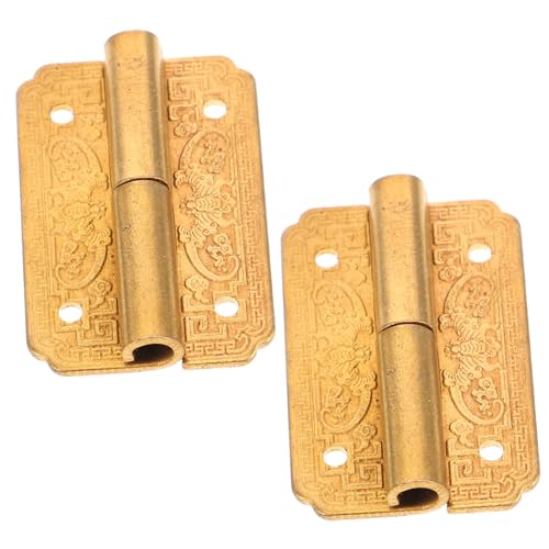 Uonlytech 2 Stück Messing Scharniere Antik Vintage für Schmuckkästen Holzboxen Möbel Beschläge Robust und Einfach zu Montieren als Werkzeug Schranktürscharnier Uonlytech 2 Stück Messing Scharniere Antik Vintage für Schmuckkästen Holzboxen Möbel Beschläge Robust und Einfach zu Montieren als Werkzeug Schranktürscharnier von Uonlytech