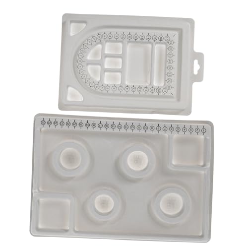 Uonlytech 2 Stück Perlen Design Brett für Armbänder und DIY Schmuck Design Tabelle mit Rillen zur Einfachen Organisation und Planung von Schmuckprojekten von Uonlytech