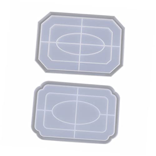 Uonlytech 2 Stück Pflaumenblüten Sternanis Tablettform Untersetzerform Tablett Harzform DIY Kristall Epoxidform Aufbewahrungstablett Gussform Snack Teller Gussform DIY Tellerform von Uonlytech