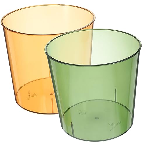 Uonlytech 2 Stück Praktischer Abfallbehälter Transparentes Design für Schlafzimmer und Badezimmer Elegante und Schlichte Aus Hochwertigem Pet Material Verschiedene von Uonlytech
