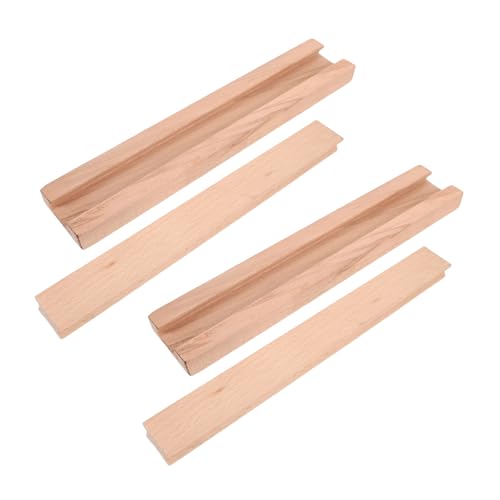 Uonlytech 2 Stück Schubladenführungen aus Massivholz Kommoden-Schubladenschiene Holzrutsche gleitet Center Guide Track Mount. Traditioneller Leitfaden für Holzzentrale hölzern Khaki von Uonlytech