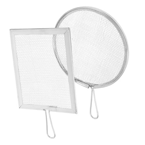 Uonlytech 2stücke Sifter Mit Feinem Netz Multifunktionales Sieb Für Erde Und Keramikglasur Tragbares Metallsieb Mit Handgriff Für Gartenarbeit Und Töpferei von Uonlytech