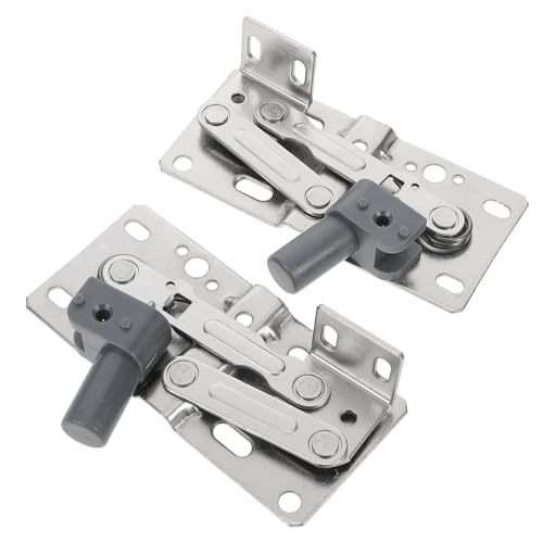 Uonlytech 2 Stück Soft-Close-Scharniere: Federpuffer für Schranktüren – 45° nach unten öffnende Soft-Close-Tipp-Scharniere für Küchenschränke und Bücherregale von Uonlytech