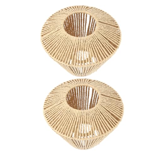 Uonlytech 2 Stück Teiliges Boho Rattan Lampenschirm Handgeflochtene Pendelleuchten Abdeckung Rustikaler Lampenschirm für Restaurant Teestube Hotpot Laden Warmes Licht Dekorative Beleuchtung Uonlytech 2 Stück Teiliges Boho Rattan Lampenschirm Handgeflochtene Pendelleuchten Abdeckung Rustikaler Lampenschirm für Restaurant Teestube Hotpot Laden Warmes Licht Dekorative Beleuchtung von Uonlytech