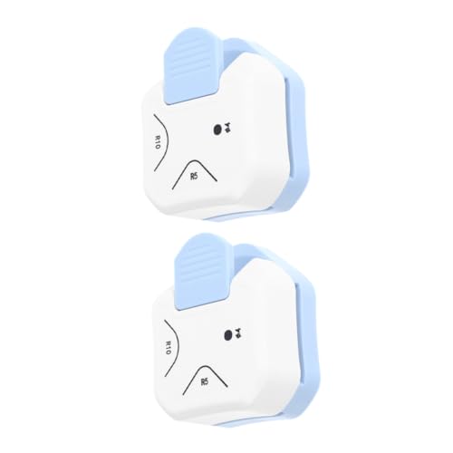 Uonlytech 2 Stück Teiliges Eckabrundungswerkzeug für Papier Robuste Eckstanzer mit Schneller Ein-klick-bedienung Kompakt und Langlebig für Scrapbooking Kartenherstellung Büro und Kreative von Uonlytech