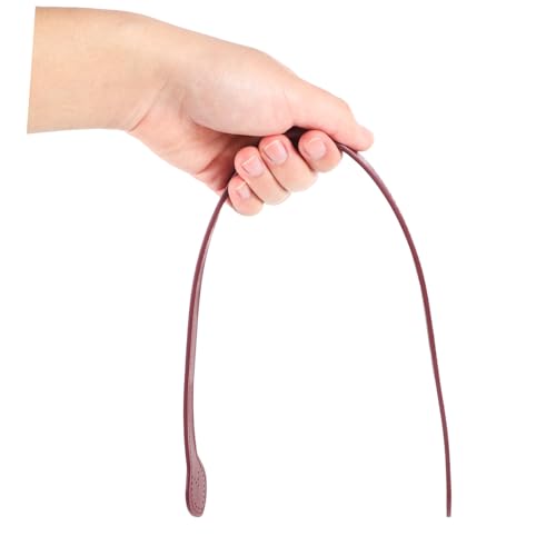 Uonlytech 2 Stück Teiliges Leder Handtaschen Griffe Abnehmbare und Handgenähte DIY Taschenhenkel in Dunklem Kastanienrot Geeignet für Einkaufstaschen Umhängetaschen und Clutch Taschen von Uonlytech