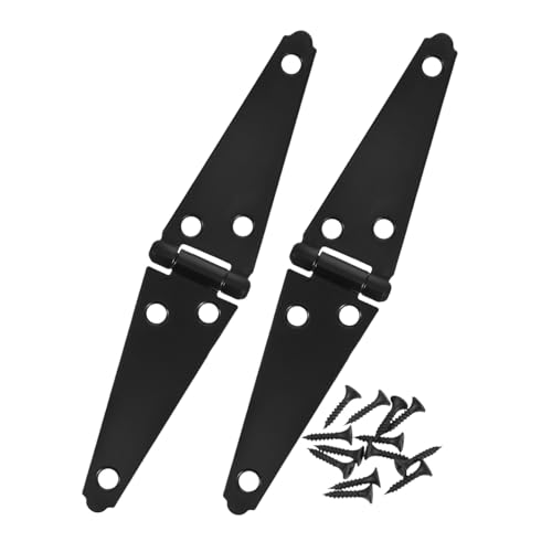 Uonlytech 2 Stück Teiliges Schwerlast Türband Verzinkte Strap Scharniere mit Schrauben für Gartentor Scheunentor Zauntür Robustes Türbeschlag Zubehör Einfache Montage Langlebig und Stabil von Uonlytech