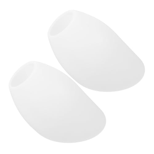 Uonlytech 2 Stück Weiße Kunststoff Lampenschirm Abdeckungen Halbrund Design Pferdehufe Form Ersatz für Stehlampen Wohnzimmer Schlafzimmer Beleuchtung Zubehör von Uonlytech