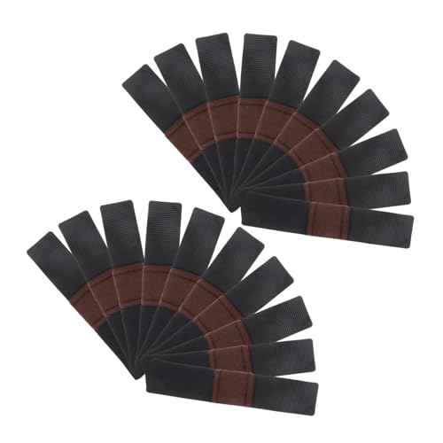Uonlytech 20 Stück Teiliges Filz stuhlbeinpolster mit Befestigungsband rutschfeste Möbelgleiter mit Gebogenem Design Langlebige Filz Nylonmaterialien Schont Parkett Holzböden Geeignet für von Uonlytech