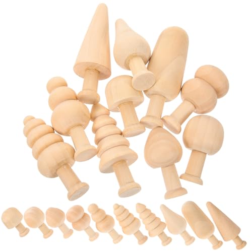 Uonlytech 20 Stück Teiliges Mini holzbäume aus Unbehandeltem Holz Glatte Kanten für DIY Basteln Bemalen und Kreative Dekoration Sichere Kinderbastelei Vielseitig für Handwerksprojekte und von Uonlytech