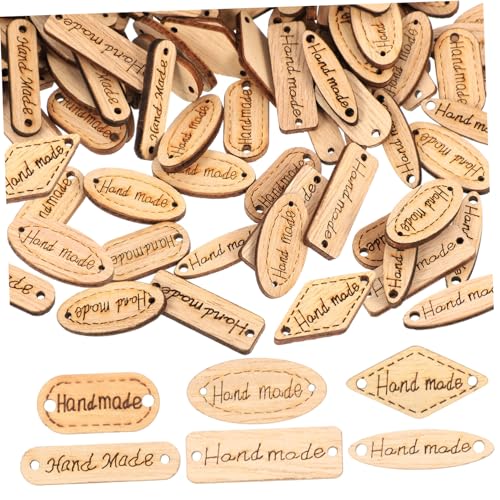 Uonlytech 200 Stück Holzknöpfe mit Löchern Handgefertigte DIY Holzlabels aus Kiefernholz Vielseitige Bastelknöpfe zum Bemalen Nähen Dekorieren für Kleidung Scrapbooking und Geschenke von Uonlytech