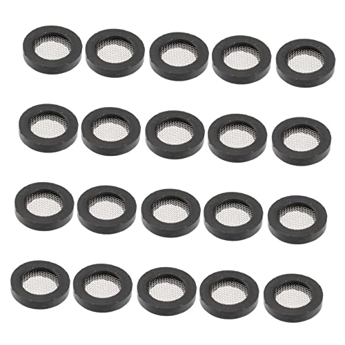 Uonlytech 20Stücke Gummidichtungen mit Edelstahlfilter für Duschkopf Wasserhahn Ersatzteile Waschmaschinen und Waschbecken Siebwerkzeug Punkte Schwarz Uonlytech 20Stücke Gummidichtungen mit Edelstahlfilter für Duschkopf Wasserhahn Ersatzteile Waschmaschinen und Waschbecken Siebwerkzeug Punkte Schwarz von Uonlytech