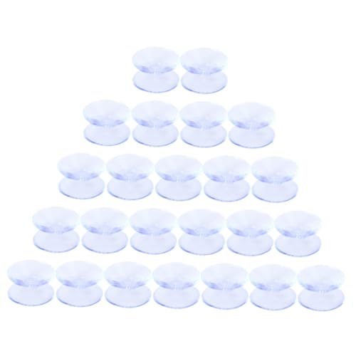 Uonlytech 24 Stück Teiliges Doppelseitige Transparente Silikon Saugnäpfe rutschfeste Abstandshalter für Glasplatten und Tischoberflächen Abriebfest Druckbeständig Einfache Entfernung durch von Uonlytech