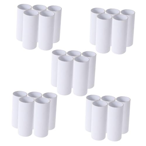 Uonlytech 25 Stück Selbstgemacht Bastelrollen Aus Papier Leere Papprollen Bemalbare Toilettenpapierrollen Für Kinder Bastelmaterial Für Kreative Aktivitäten Deko Für Feste von Uonlytech