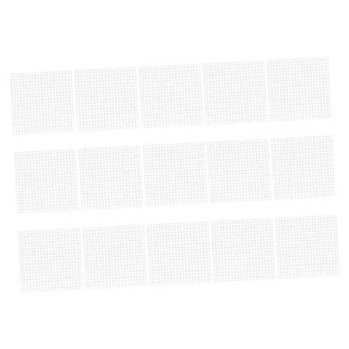 Uonlytech 25Stücke Kunststoff Kreuzstich Mesh Blätter für DIY Handwerk Robustes Stickblatt für Untersetzer Dekorationen und Bastelprojekte für Erwachsene von Uonlytech