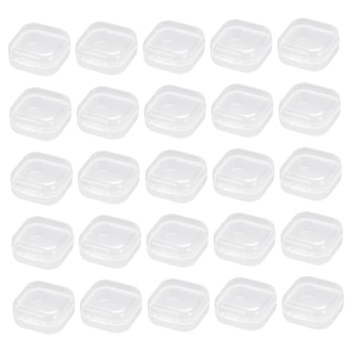 Uonlytech 25stücke Schmuckbox Klein Aus Stickgarn-Organizer Aufbewahrungsbox Für Bastelarbeiten Behälter Für Lose Perlen Perlenetui Mit Deckel Halter Für Kleinteile von Uonlytech