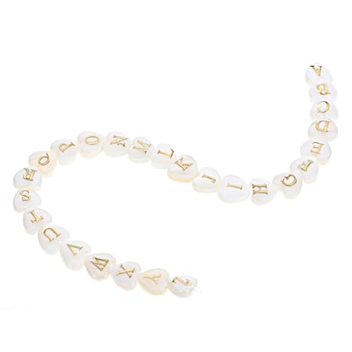 Uonlytech 26 Stück Armbänder Perlen Schlüssel gemacht Muscheln Herstellung Brief Charm-Accessoires Muschelbuchstabenperlen erste Perlen anfängliche Reize weiße Schale Uonlytech 26 Stück Armbänder Perlen Schlüssel gemacht Muscheln Herstellung Brief Charm-Accessoires Muschelbuchstabenperlen erste Perlen anfängliche Reize weiße Schale von Uonlytech