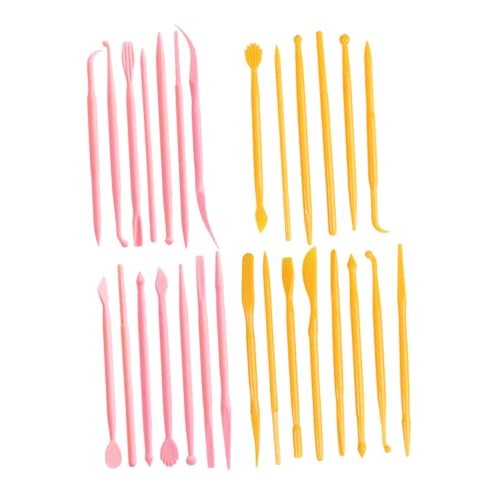 Uonlytech 28 Stück Teiliges Polymer Clay Werkzeug Vielseitige Modellierwerkzeuge für Töpferkunst Fondant und Keramik Präzise Schnitzstifte für Detailreiche Skulpturen Tragbares DIY von Uonlytech