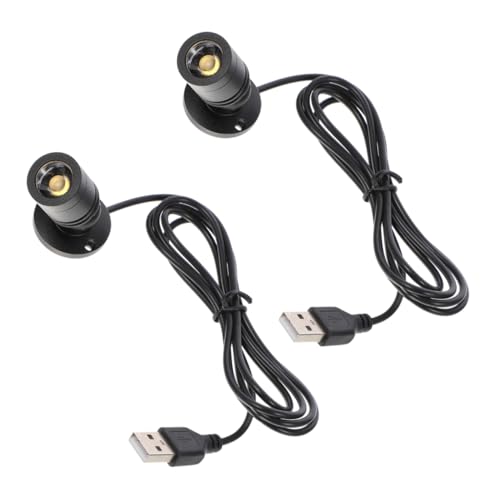 Uonlytech 2St Kleiner Thekenstrahler innenbeleuchtung schrankbeleuchtung Kabinettbeleuchtung kleiner LED-Strahler LED-Schmuckthekenstrahler LED-Innenstrahler Aluminiumlegierung Black von Uonlytech