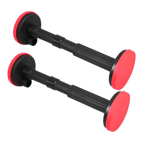 Uonlytech 2St Verstellbarer Stützrahmen G9-Adapter Verlängerungsadapter Teleskop-Spüle Schreibwarenhalter-Theke Handdüse stützstange mattschwarzer Türstopper Stützschrank PVC Black von Uonlytech