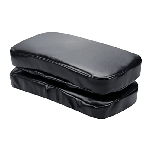 Uonlytech 2Stücke Armlehnenpolster aus Memory Ultraweiche Stützkissen für Büro und Heimstühle Elastischer Bezug Ergonomische Unterstützung für Ellbogen und Arme Schwarz von Uonlytech