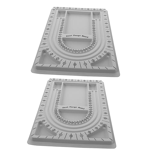 Uonlytech 2Stücke DIY Perlen Design Tablett Langlebige Perlenablage für Schmuckprojekte für Sortieren und Organisieren von Halsketten und Armbändern von Uonlytech